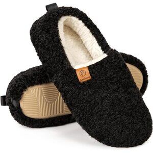 Women’s Soft Curly Full Slippers Memory Foam Lightweight House Shoes